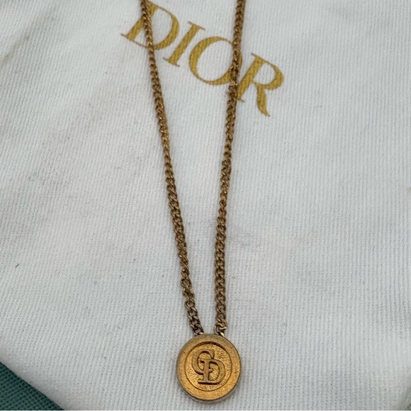 Christian Dior CD Gold Pendant Necklace - Picture 13 of 14